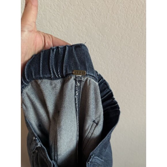 YFB Young Fabulous & Broke Wide-Leg High Rise Elastic Waist Jeans Skirt Sz S Y2K - Picture 10 of 13